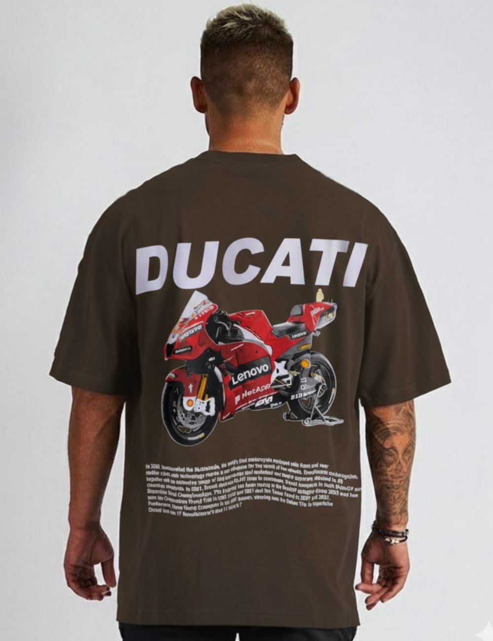 Ducati Over Size T-Shirt (Brown)