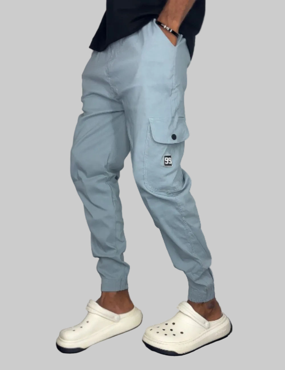 Dream Linen Cargo Pant (Light Blue)