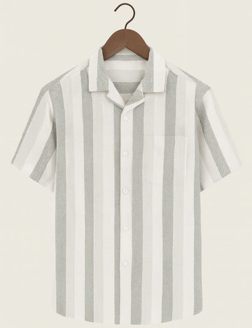 OverSize Half Hand Shirt (White)