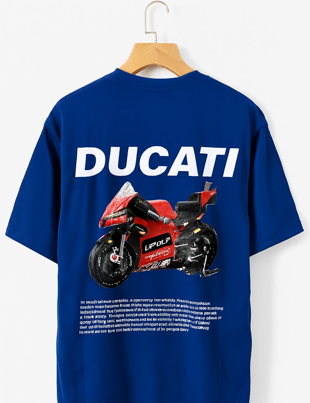 Ducati Over Size T-Shirt (Navy Light Blue)