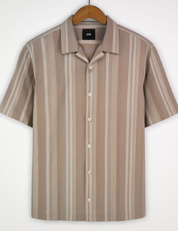 OverSize Half Hand Shirt (Lignt Brown)