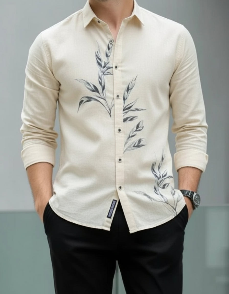 Linen Print Shirt