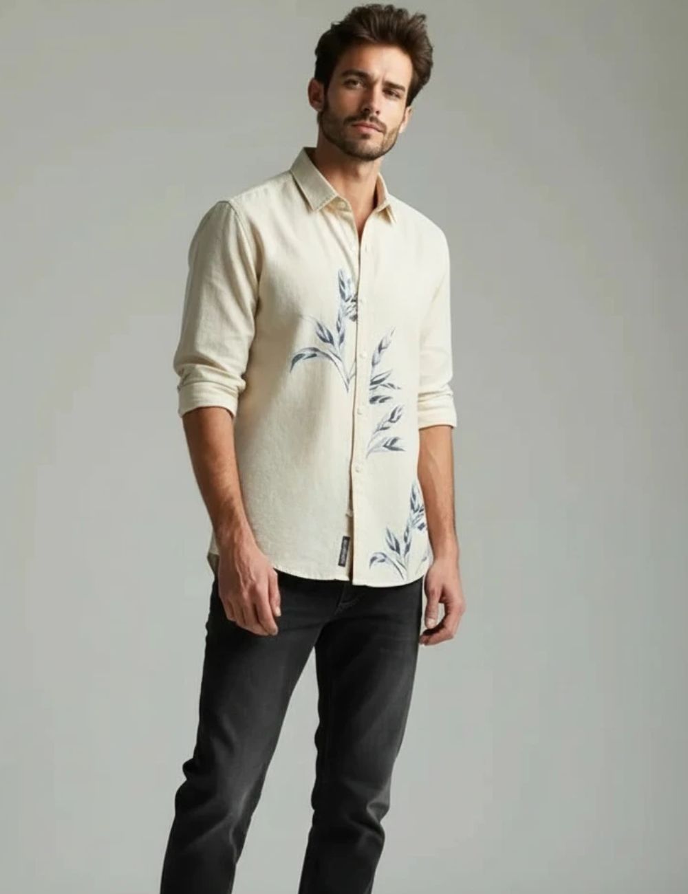 Linen Print Shirt