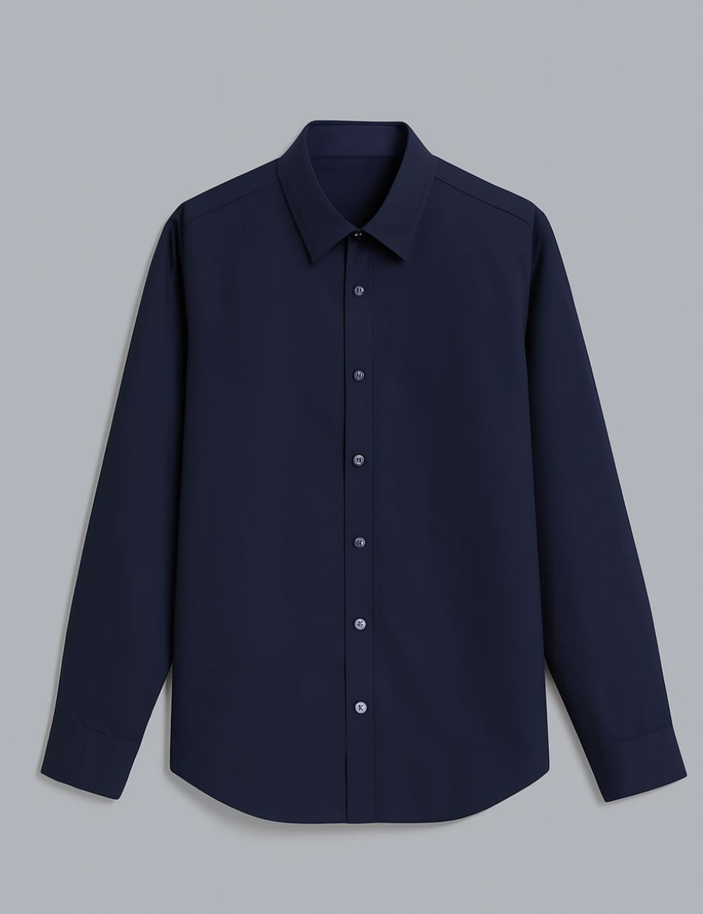 Party Wear Plain Shirt (Navy)