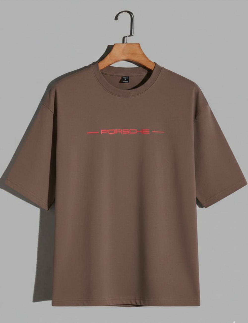 Back Print Over Size T-Shirt D/S (Brown)