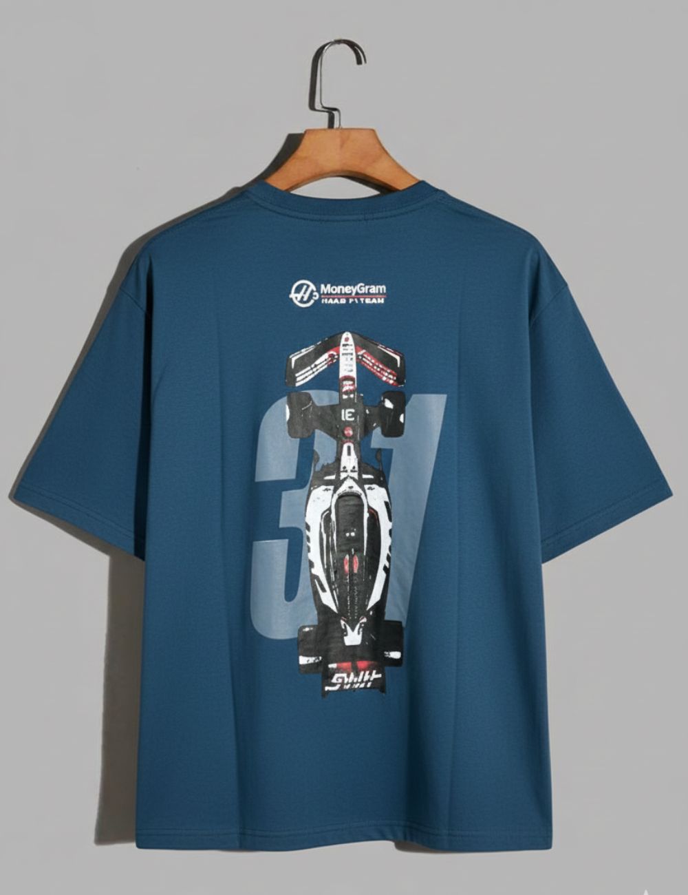 Back Print Over Size T-Shirt D/S (Navy Blue)