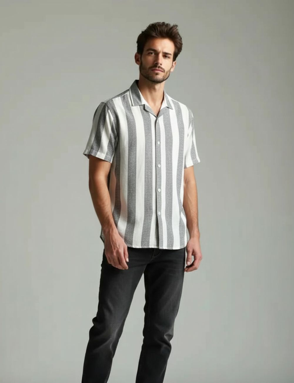 OverSize Half Hand Shirt (White)