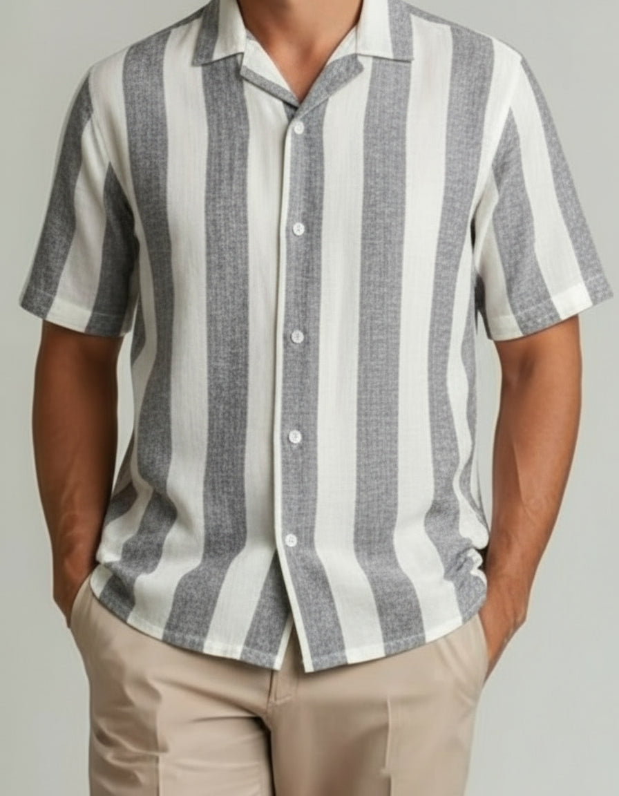 OverSize Half Hand Shirt (White)