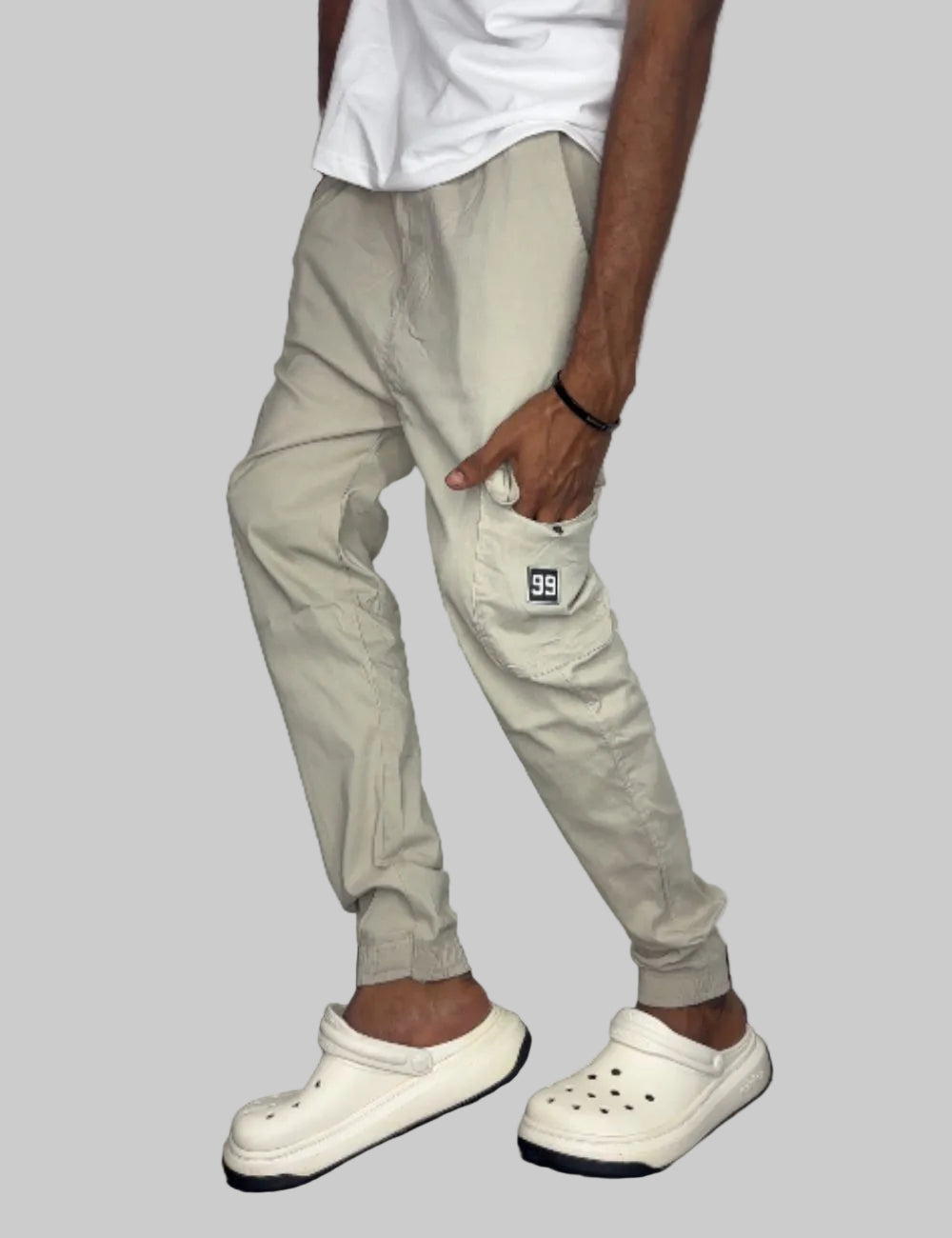 Dream Linen Cargo Pant (Light Beige)