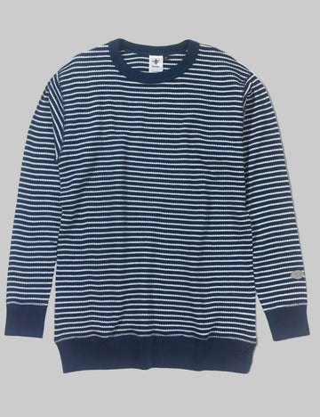 Stripped Full Sleeve T-Shirt (Navy Blue)