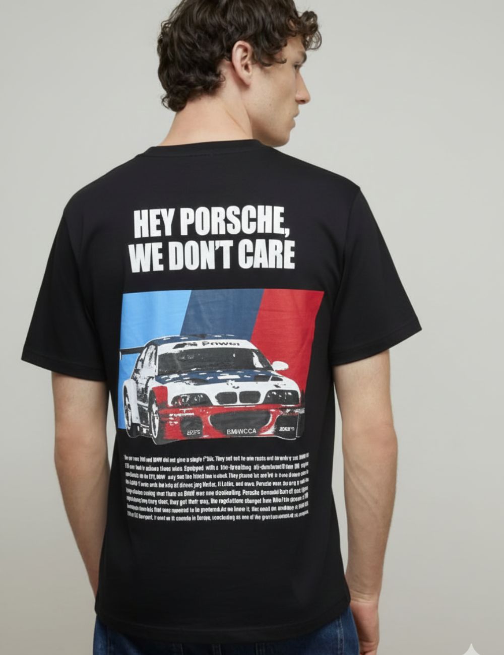 Back Print Over Size T-Shirt D/S (Black)