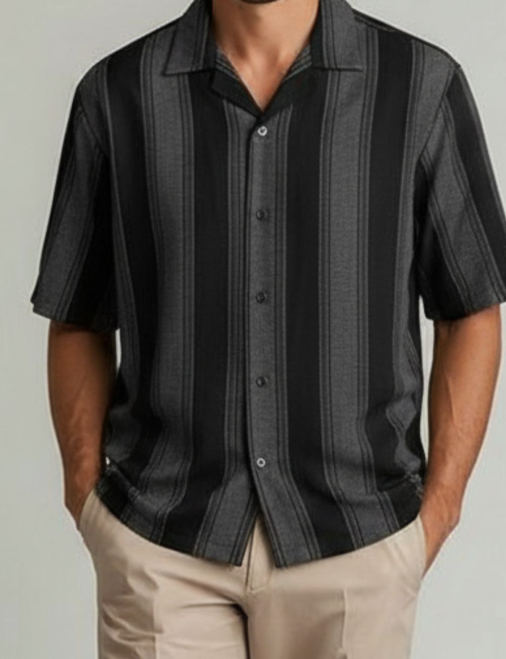 OverSize Half Hand Shirt (Black)