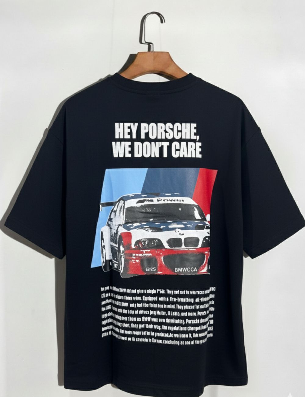 Back Print Over Size T-Shirt D/S (Black)