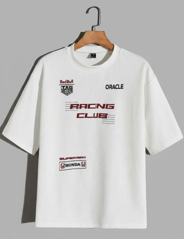 Back Print Over Size T-Shirt D/S (White)