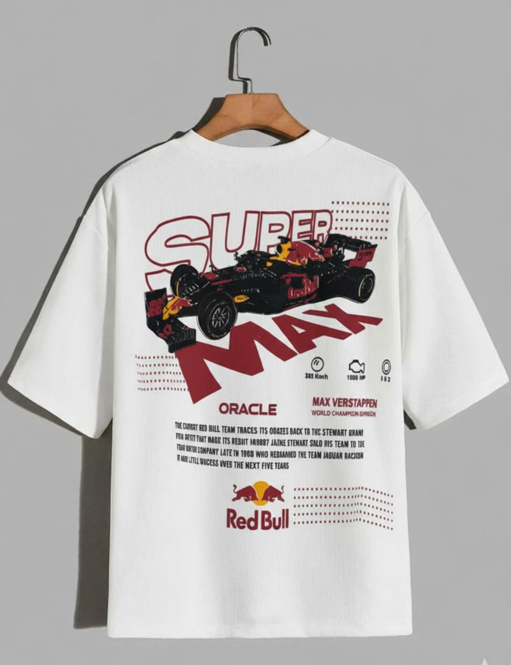 Back Print Over Size T-Shirt D/S (White)