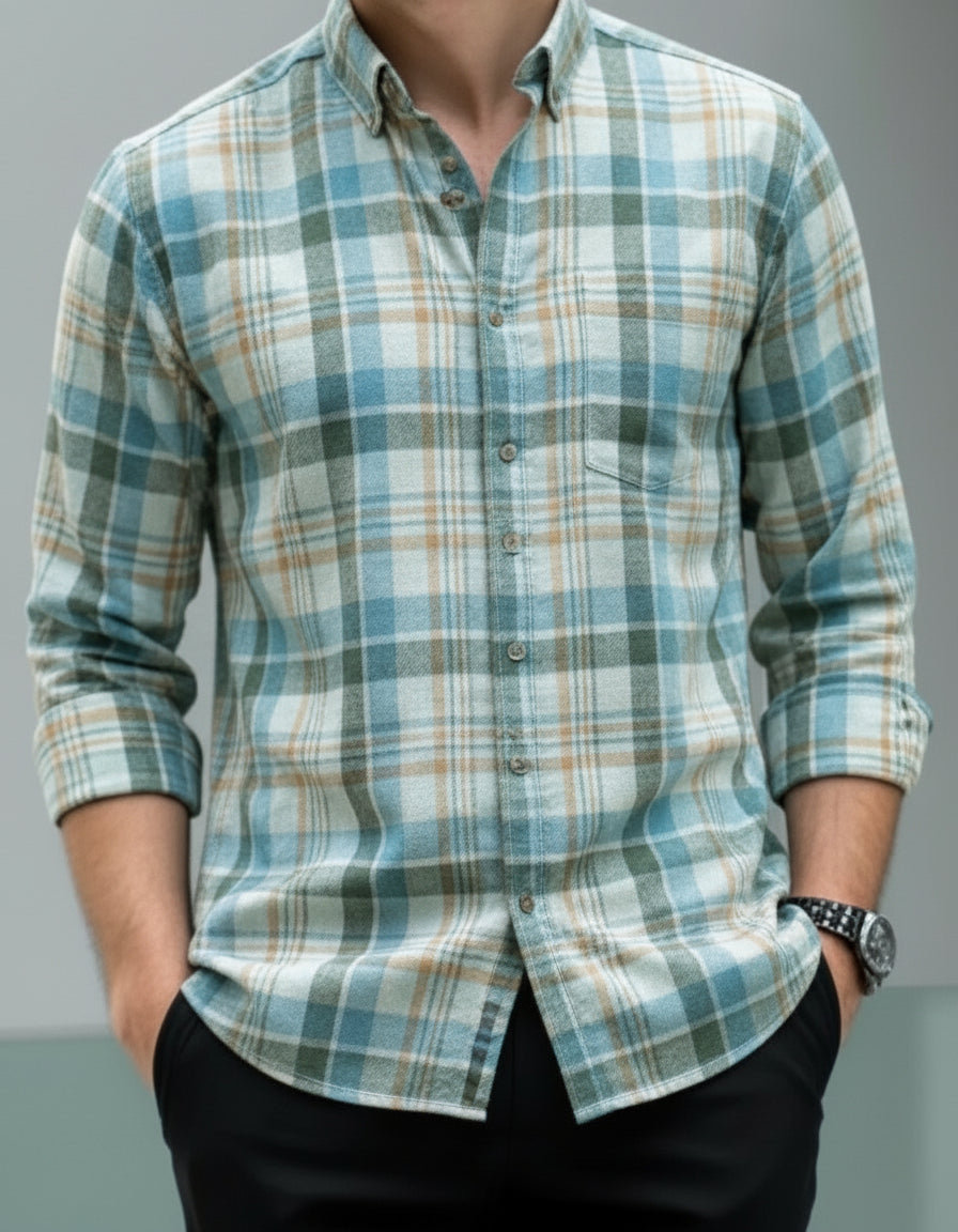 Checked Shirt (Blue)