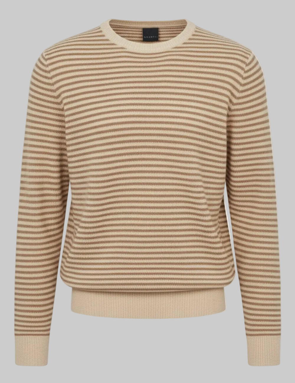 Stripped Full Sleeve T-Shirt (Brown)