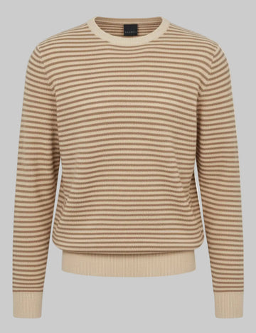 Stripped Full Sleeve T-Shirt (Brown)
