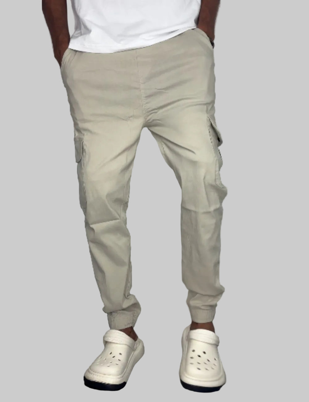 Dream Linen Cargo Pant (Light Beige)