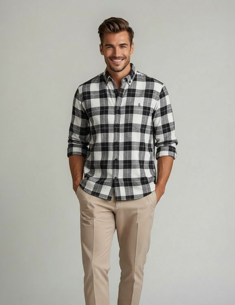 Checked Shirt (Black)