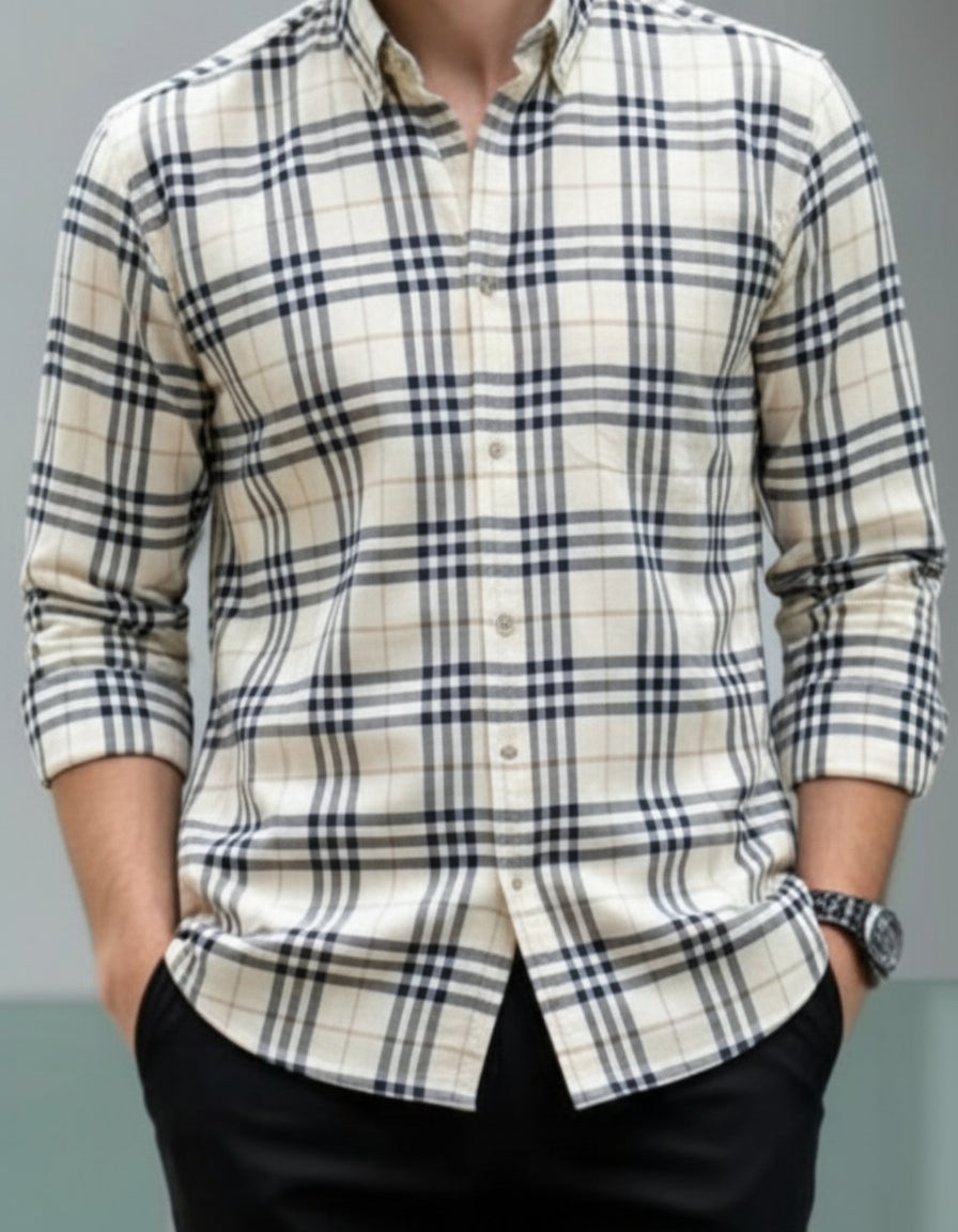 Checked Shirt (White)