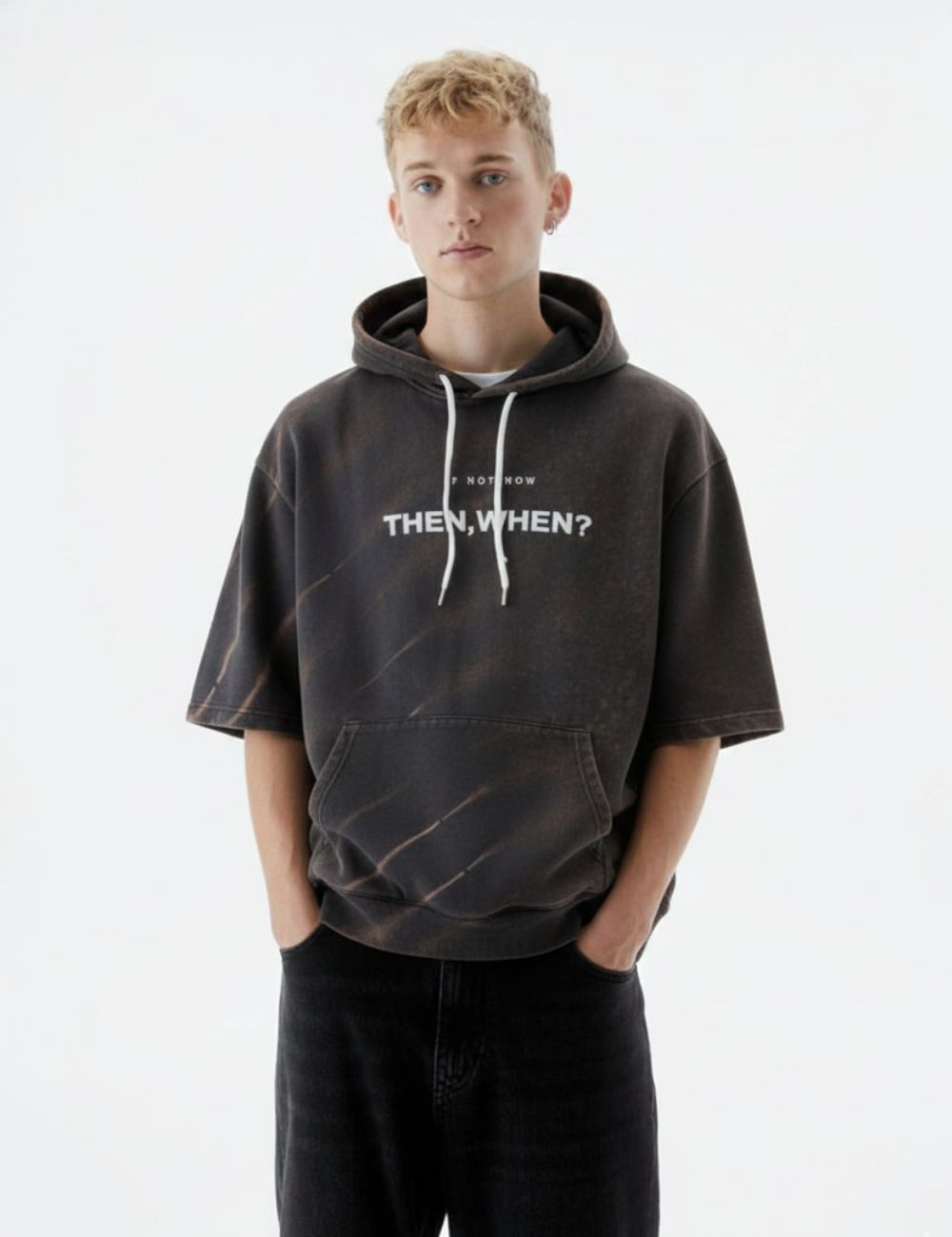 Acid Wash Hoodie D/S (Dark Gray)