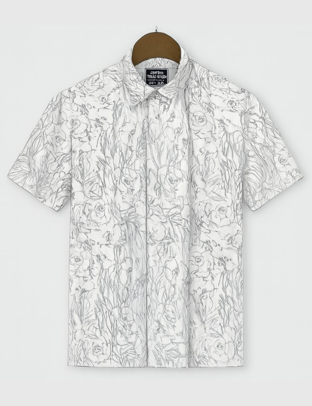 Rayon Half Hand Shirt (White)