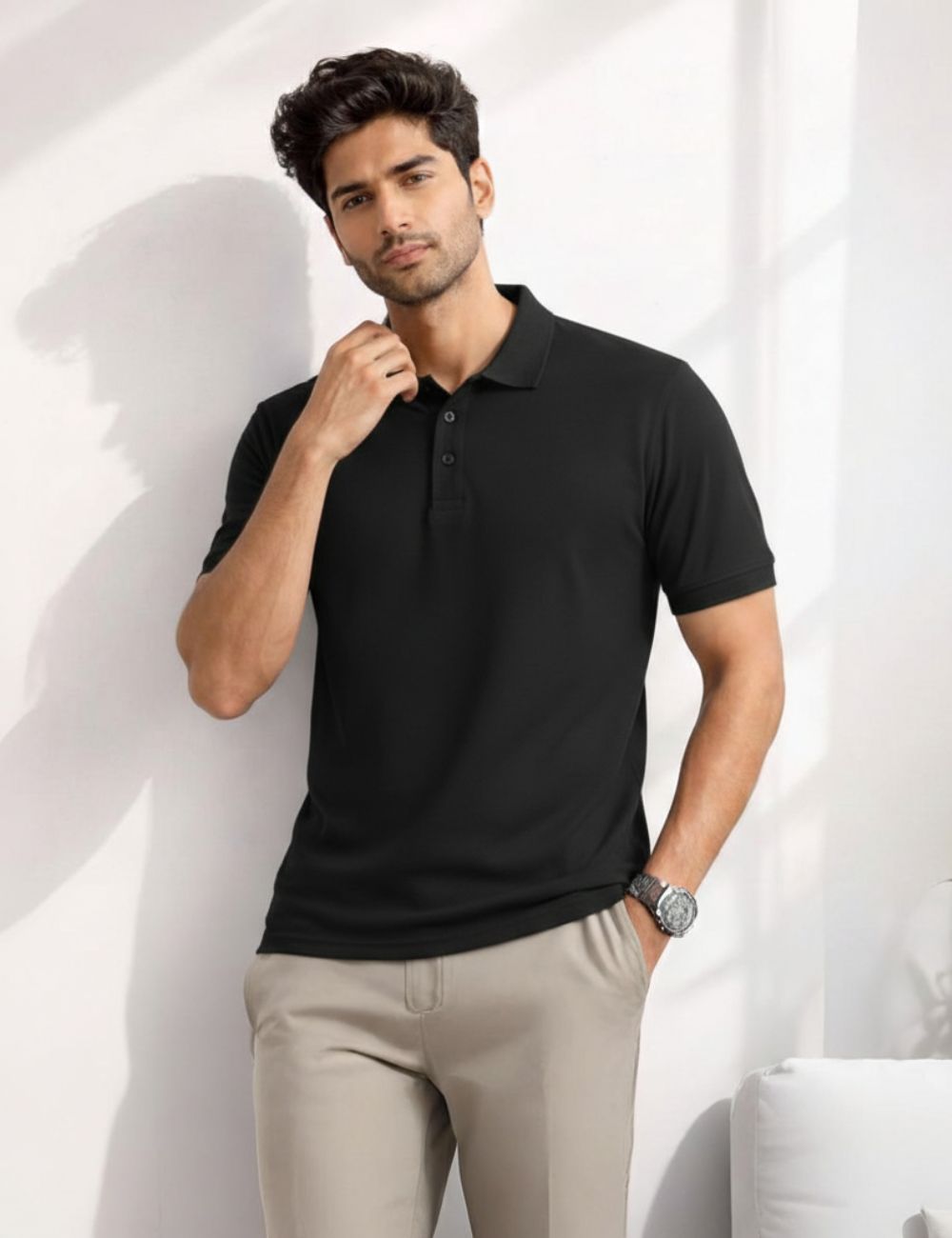 Polo T-Shirt (Black)