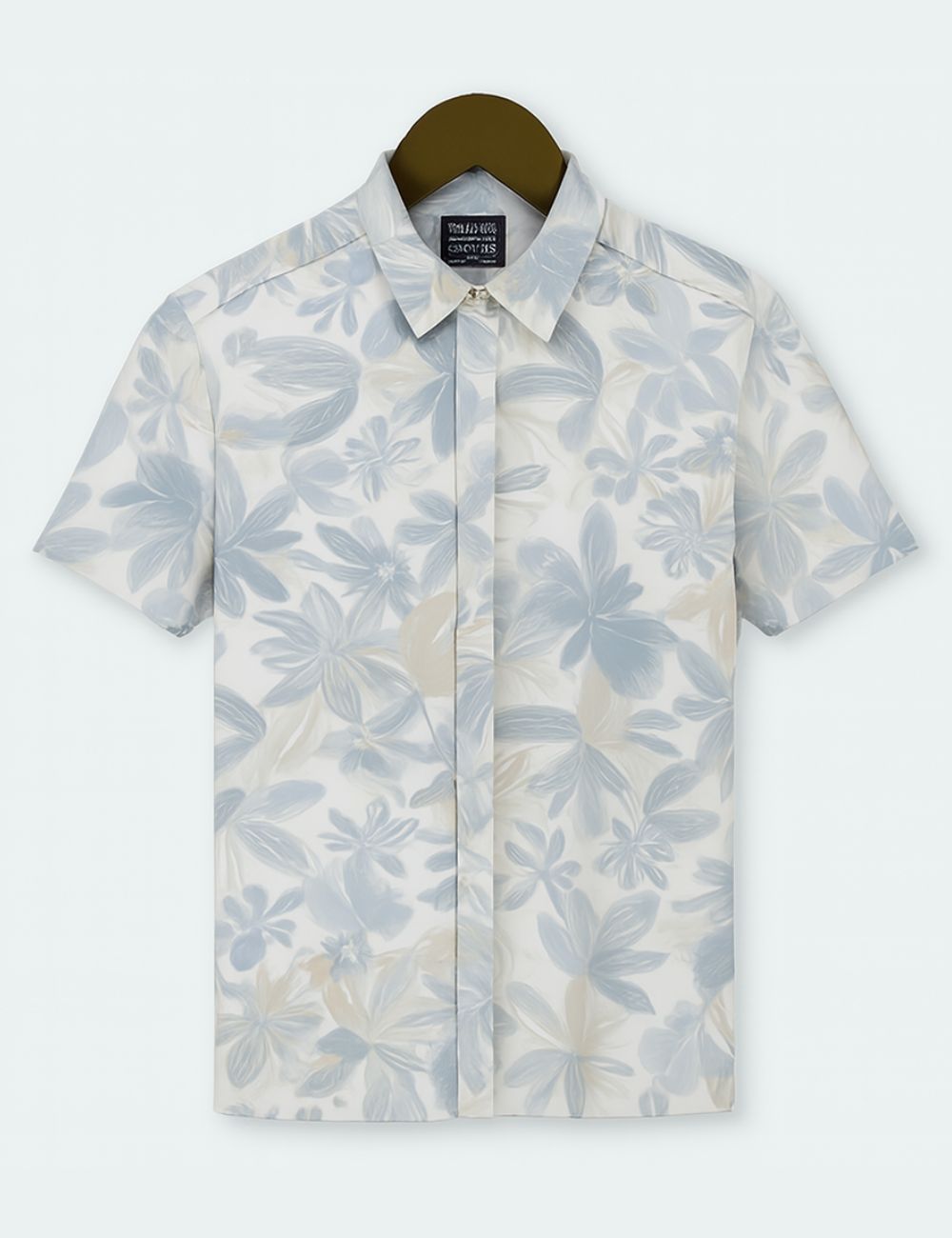 Rayon Half Hand Shirt (Blue)