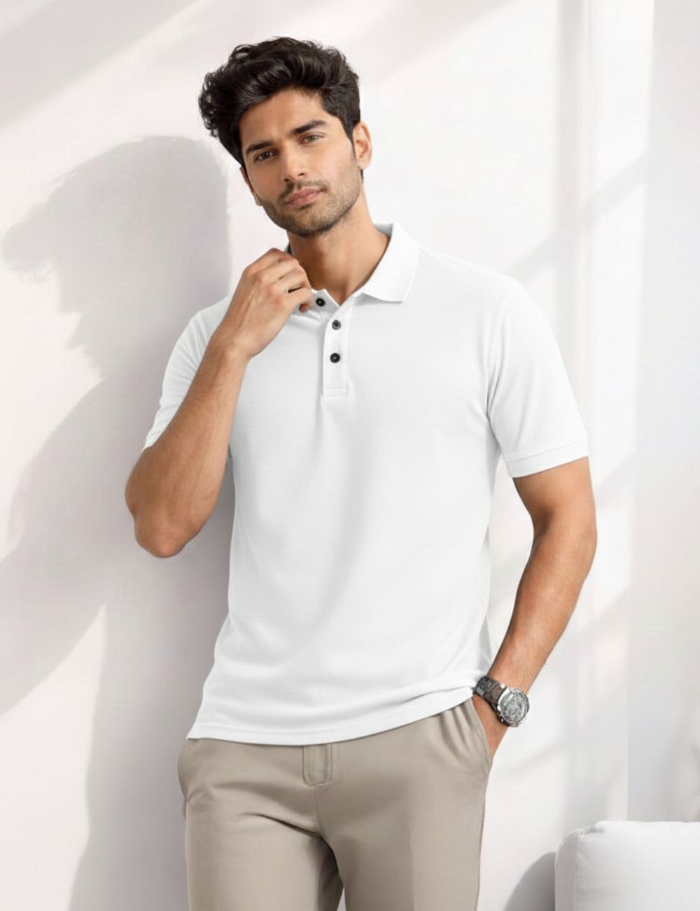 Polo T-Shirt (White)