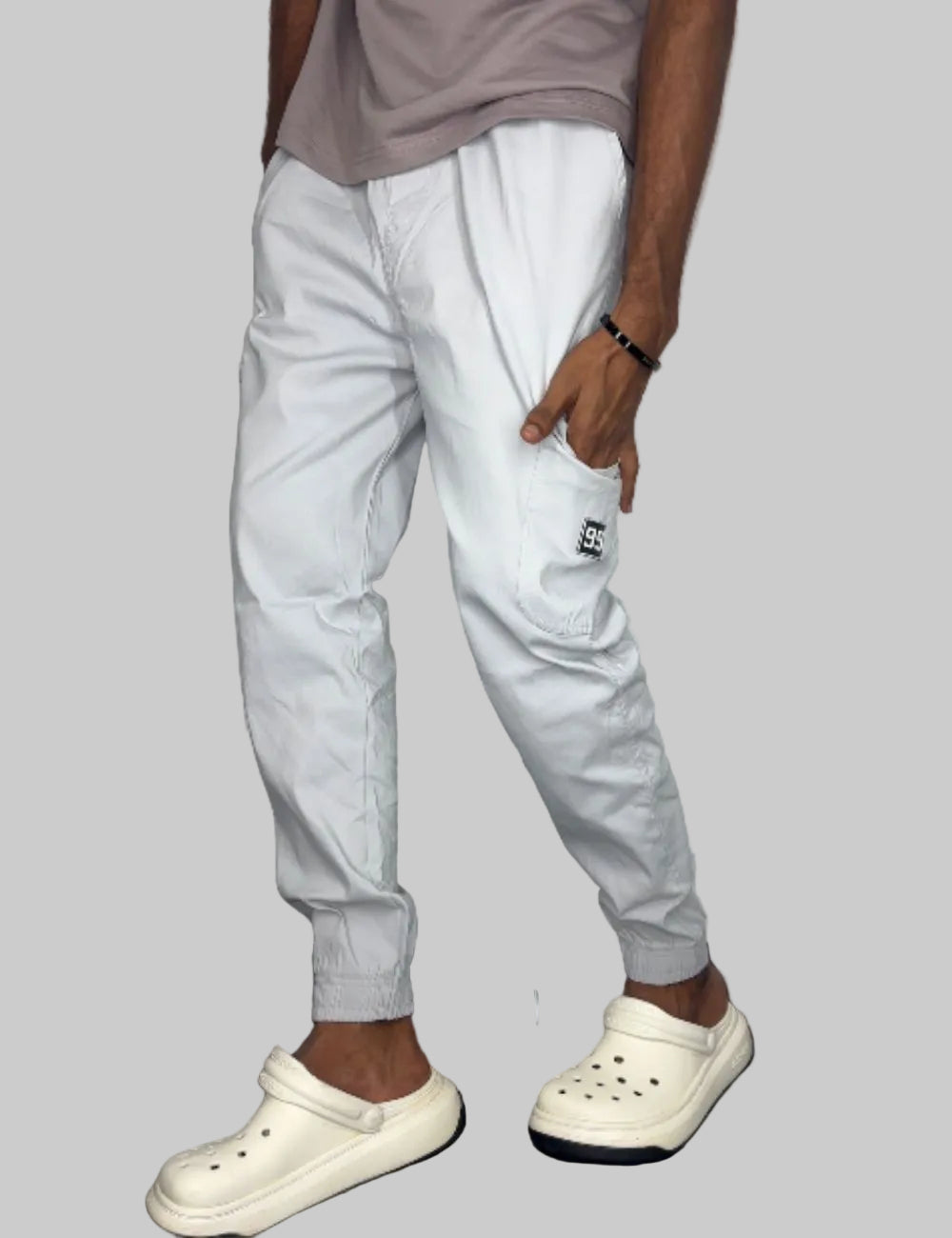 Dream Linen Cargo Pant (Light Gray)