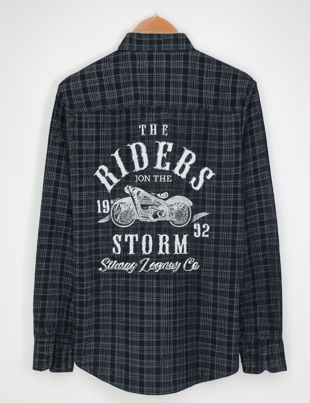 Over Size Checked Shirt (Black)